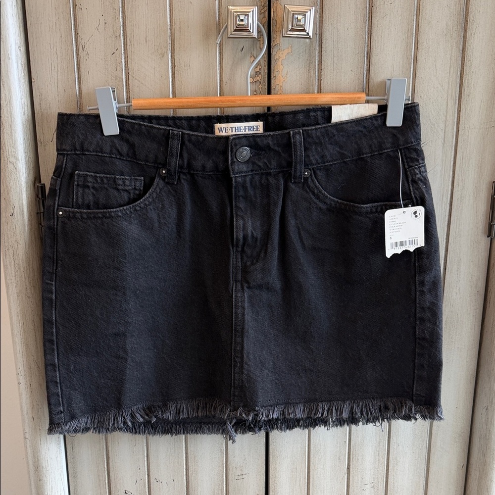 We The Free Out Of Ordinary Denim Mini Skirt
